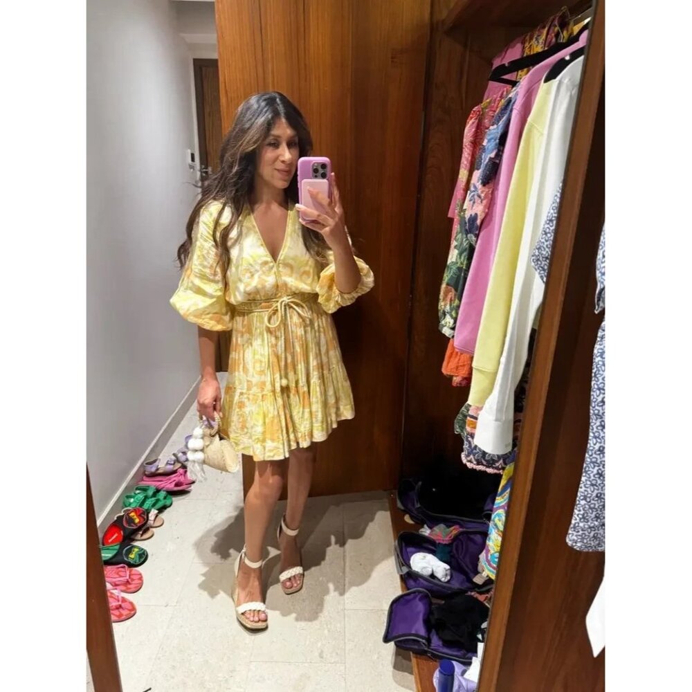 Alexis Capri Yellow Mini Dress – Women’s Size L (Retails $598) - Picture 2 of 16